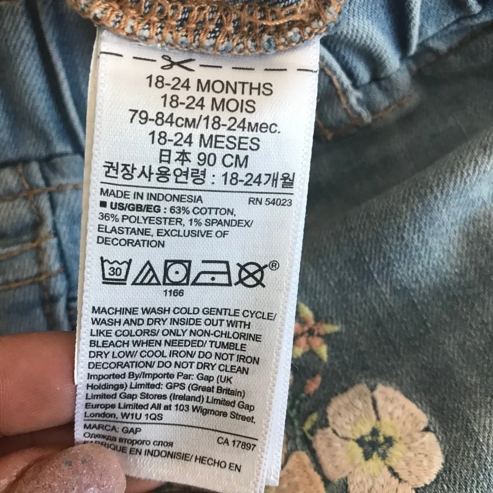 GAP Baby Flower Jeggings - Size 18-24 Months